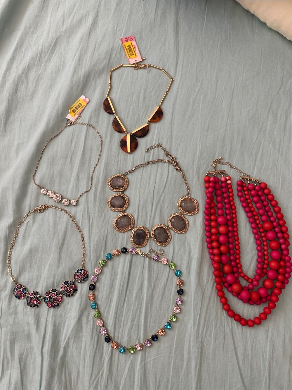 INC International Concepts Red Multi-Strand Beaded Necklace